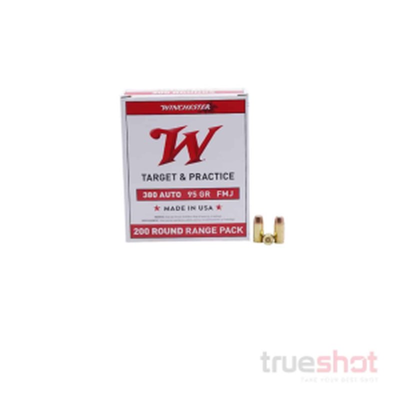 Winchester 380 Auto 95gr FMJ Target Practice Bulk Pack (600 rds)
