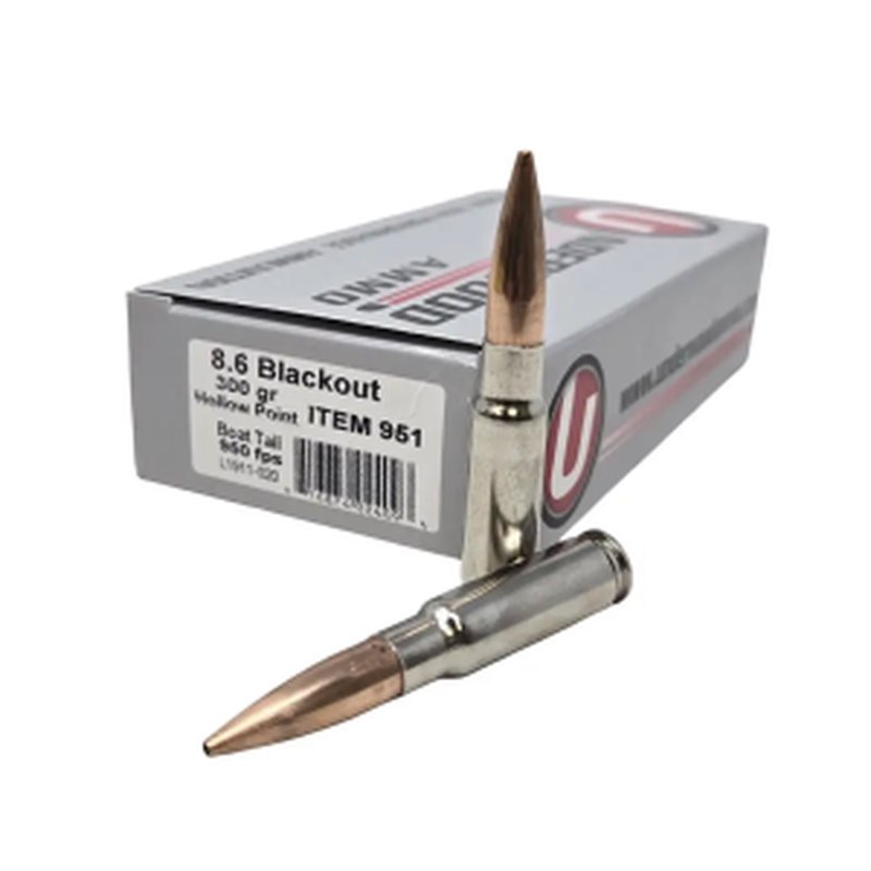 Underwood 8.6 Blackout 300gr HPBT Rifle Ammunition 20 Round Box 10 Boxes per Case
