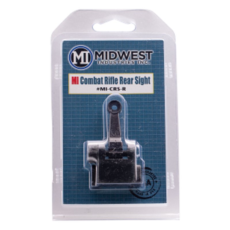 Midwest Industries Combat Flip Rear AR-15 Rifle Sight, Flip-Up Steel/6061 Base