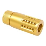 Guntec USA AR-15 Micro Slip Over Barrel Shroud Muzzle Brake 308 Small Base 5/8x24 Gold Anodized