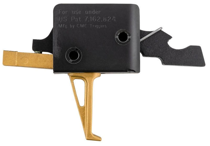 CMC Triggers Drop-In Gold Finger Flat AR-15 Single-Stage Trigger (Gold)