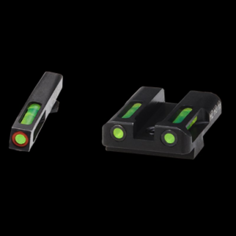 HIVIZ LiteWave H3 Glock Tritium Litepipe Sight Set (Green/Orange)