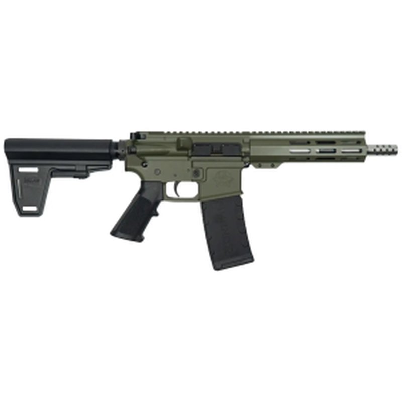 Great Lakes Firearms AR-15 Pistol 223 Wylde 7.5 Inch Stainless Steel Barrel OD Green