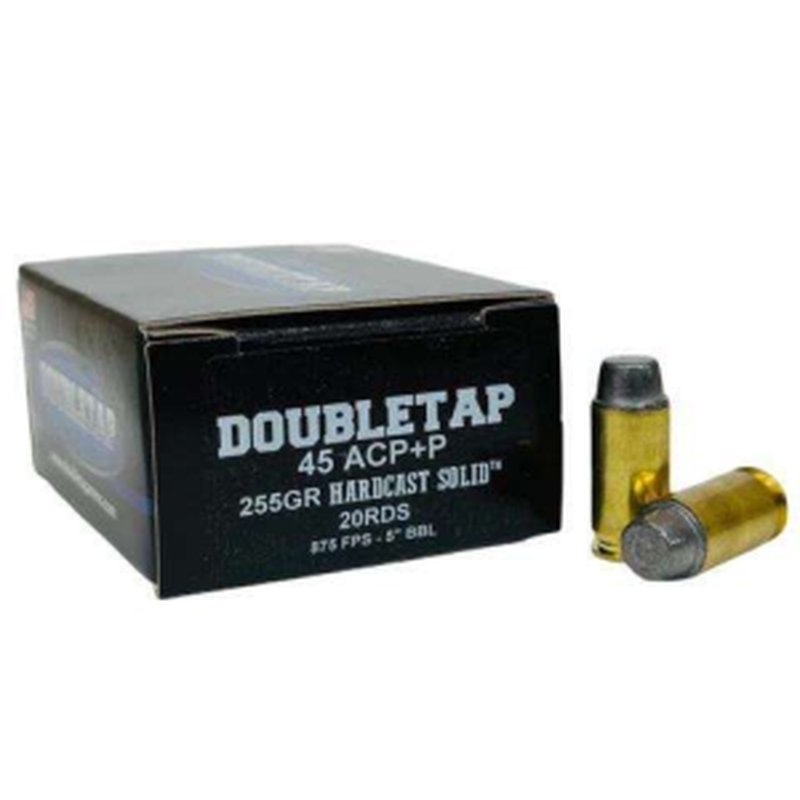Doubletap Ammunition 45 ACP+P 255gr Hardcast SWC 20rds Ammunition