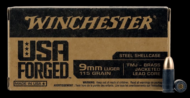 Winchester USA Forged 9mm Ammunition