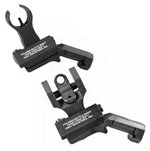 Troy BattleSights 45 Degree Offset Folding HK Front & Round Rear Set Black - SSIG-45S-HRBT-00