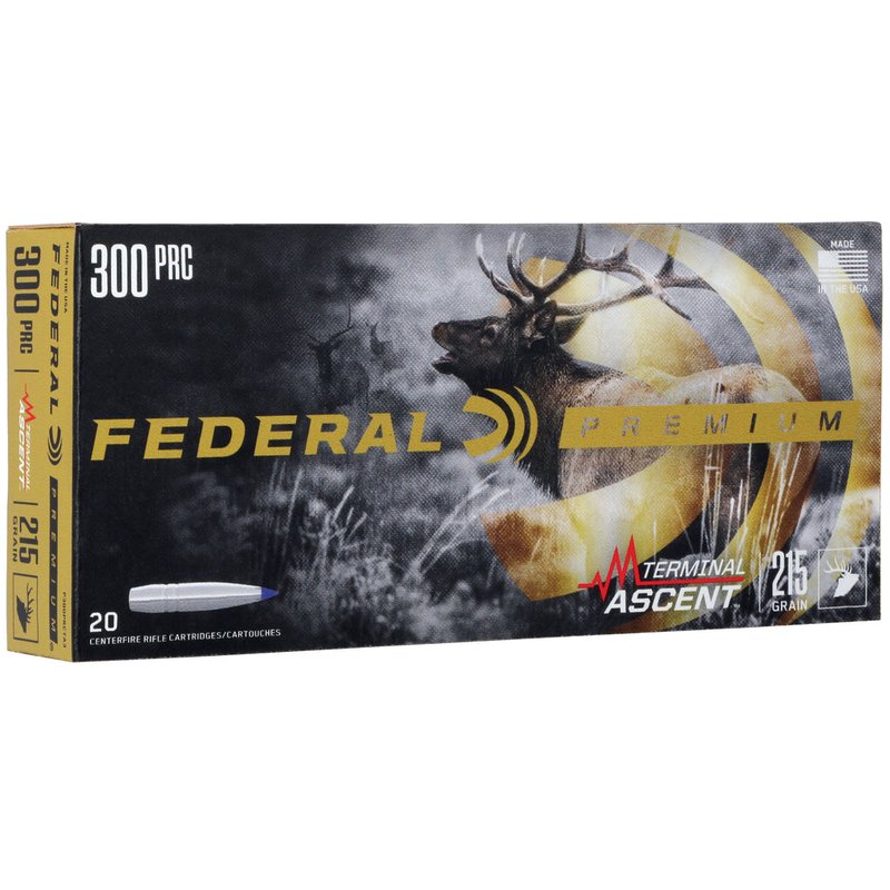 Federal Premium Terminal Ascent .300 PRC 210 Grain Bonded Polymer Tip Rifle Ammo