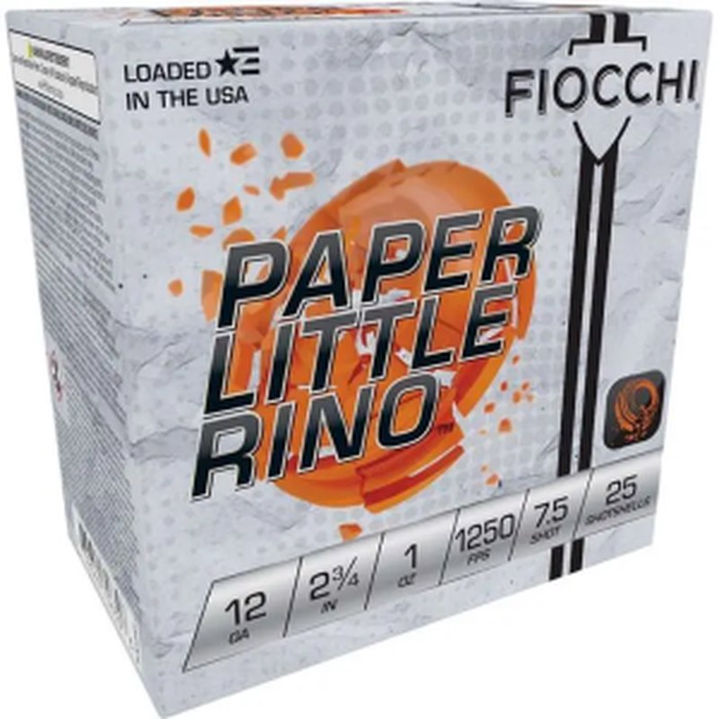 Fiocchi Paper Little Rhino Shotshell 12FPTX7 1oz 25/10