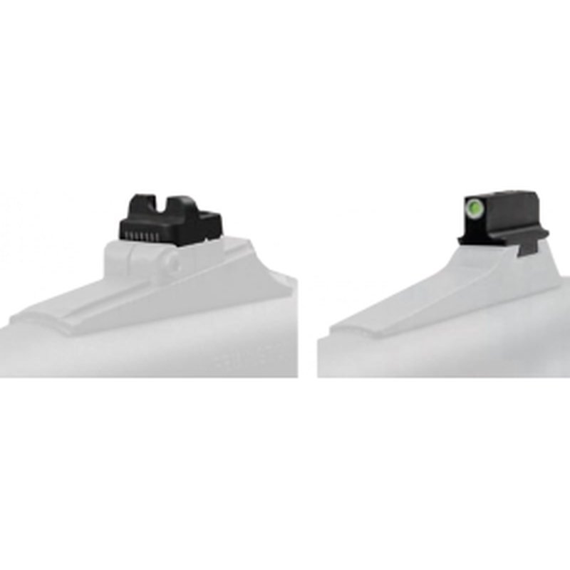 TruGlo TG231N2W Tritium Pro Night Sights Novak 270/450 Steel Green Tritium w/White Outline Steel Green Tritium Black