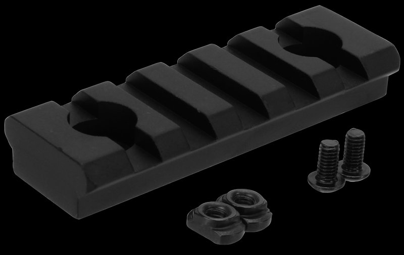 TacFire M-LOK Picatinny Rail 2.38 Black Anodized Aluminum