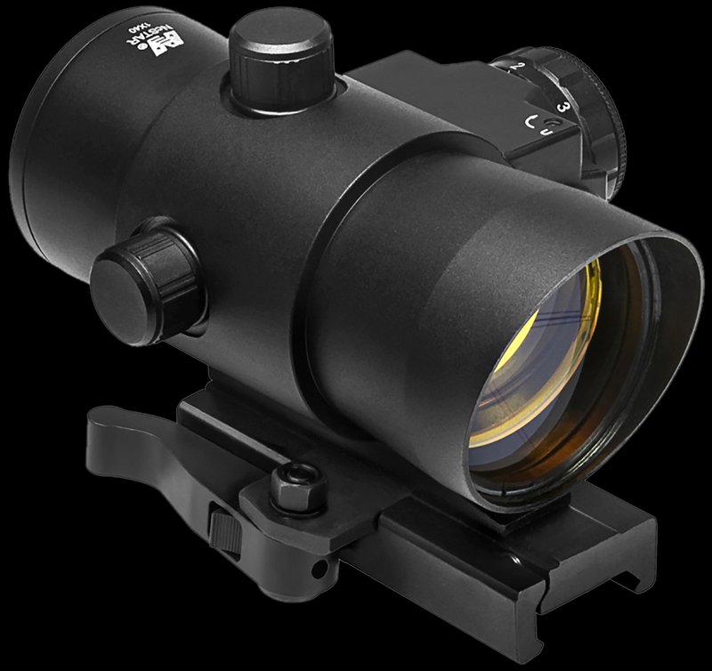 NCStar DLB140R 1x40 Red Dot Sight with Red Laser 3 MOA Quick-Release