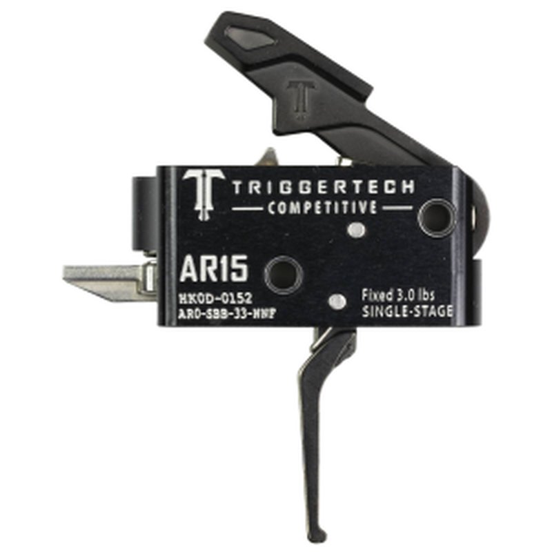 TriggerTech AR-15 Competitive Trigger Single Stage Flat PVD Black Trigger