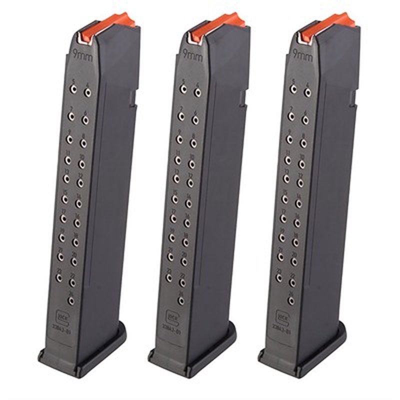 Glock 9mm Magazine for Glock 17/34 – 10/17/24 Round Capacities