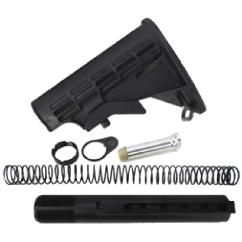 Mil-Spec 6 Position Stock Set, Buffer Tube, Spring, Buffer,Plate Nut .223 Carbine Rifle Kit - ST003M+ST007M