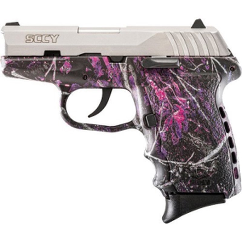 SCCY CPX-2 TTMG 9mm Pistol 3.1 in Natural Stainless Muddy Girl No Safety