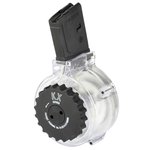 KCI USA AR-15 50-Round Drum Magazine 5.56x45mm NATO / .223 Rem Clear Polymer