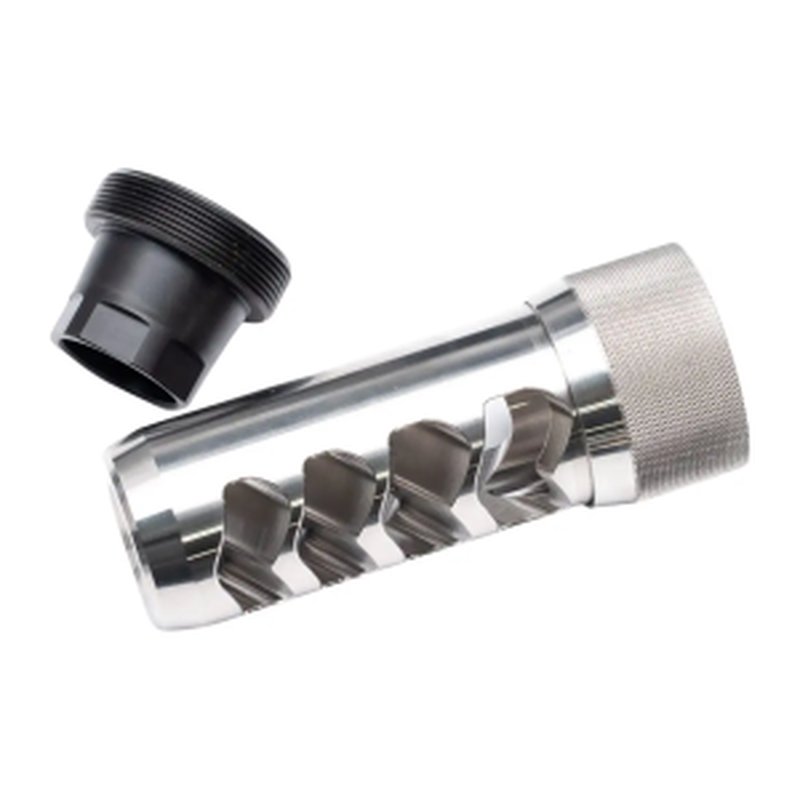 Area 419 Sidewinder Magnum Self Timing Muzzle Brake 338 Caliber  Raw Stainless