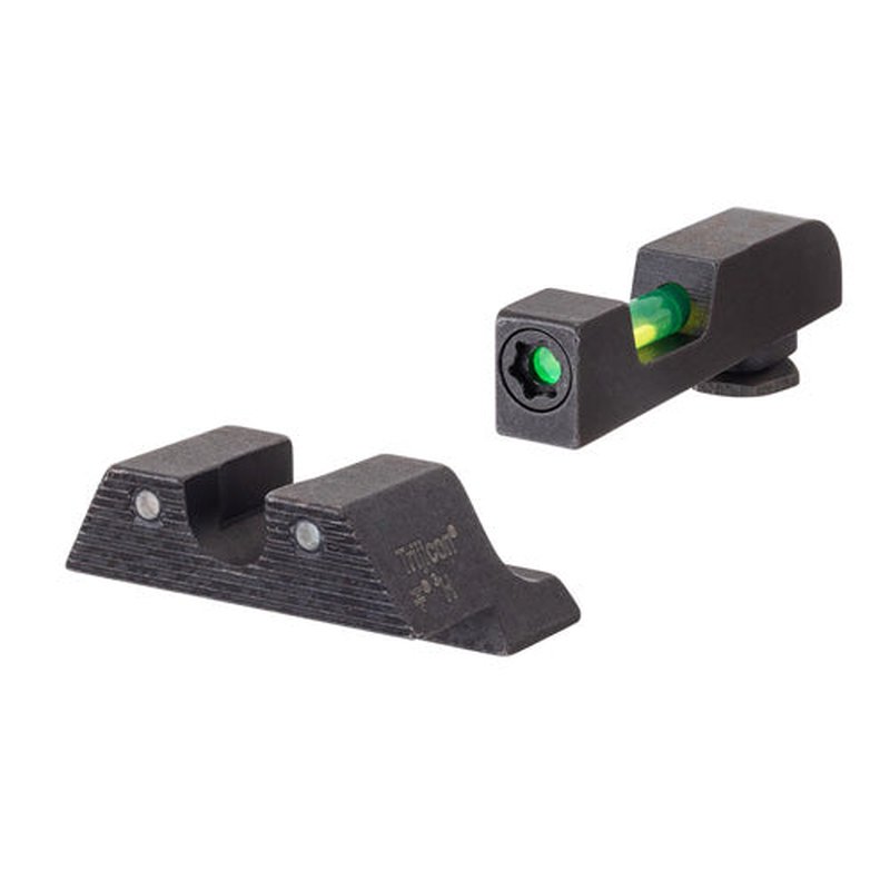 Trijicon Glock Night Sight Set Glock 20 21 29 30 36 40 41 Front and Rear Green Tritium Fiber