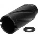 TacFire MZ10073B Spiral Fluted Muzzle Brake Black Oxide Steel with 5/8-24 tpi Threads, 2.60 OAL & 1.12 Diameter for 308 Win AR-10