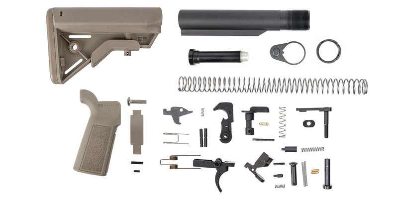 PSA B5 Systems Lower Build Kit with Bravo Stock, FDE