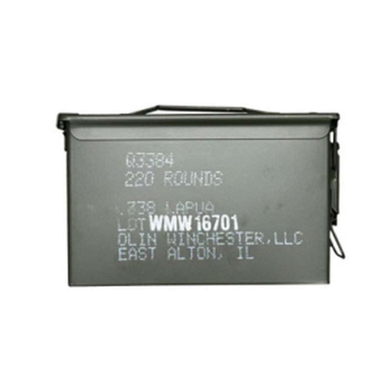 Winchester 338 Lapua Magnum 250 Grain BT HP Ammunition 220-Round Can