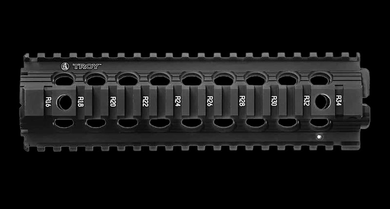 Troy SRAI-MRF-D9BT-00 AR-15 Drop-In Rail 9in Black Aluminum Handguard