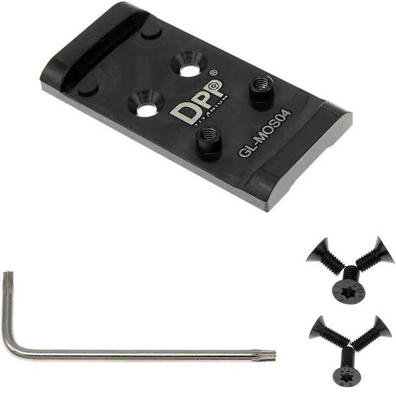DPP Titanium Glock MOS Adapter Plate for Holosun 407K/507K, EPS, RomeoZero