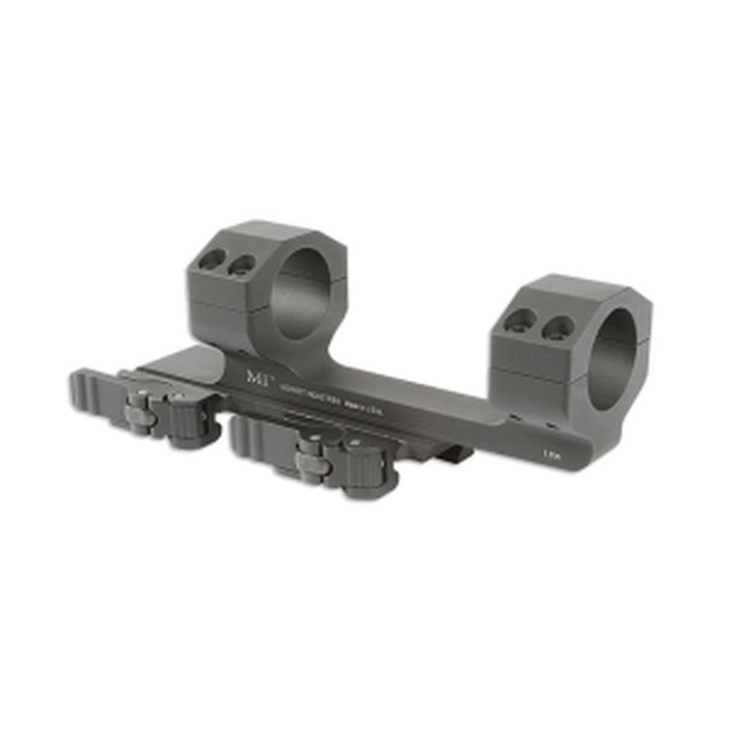 Midwest Industries QD Extended 1-Piece Cantilever Picatinny Scope Mount 1" Rings Matte Black