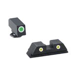 AmeriGlo Classic 3-Point Night Sights Set for Glock 17 Green/White Outline