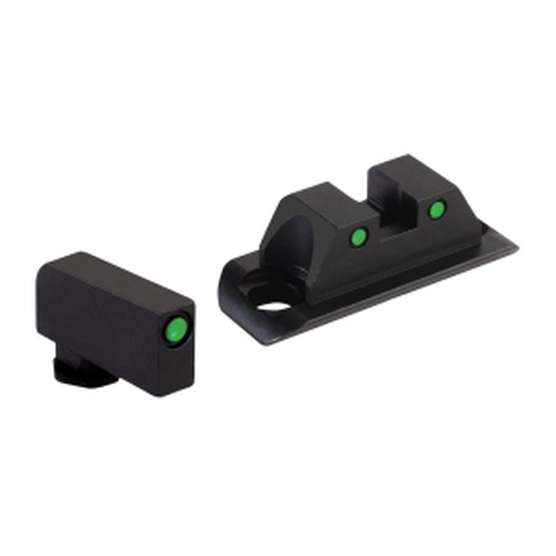 AmeriGlo Glock Gen 5 A-Cut Optic Compatible Sight Set (Green Front/Black Rear)
