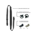 GBRS Group Second Best Sling Bundle Adjustable Minimalist Rifle Sling QD Swivels Wolf Gray GEAR-SBS-WG-B