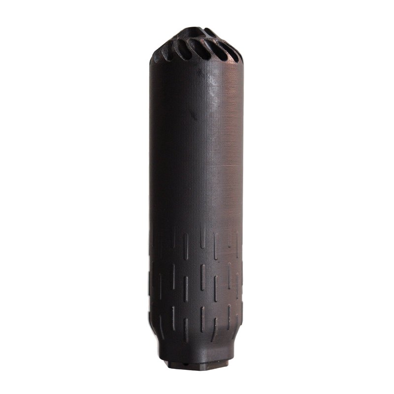Huxwrx Flow 556K Suppressor Multi-Caliber 5.56 NATO / .22 LR Stainless Steel Black