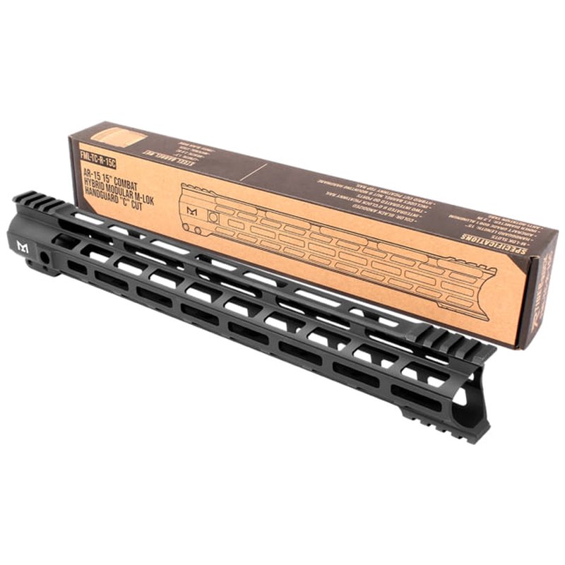 Tiger Rock AR-15 Combat Hybrid Modular C-Cut M-LOK Handguard 15in Black Medium