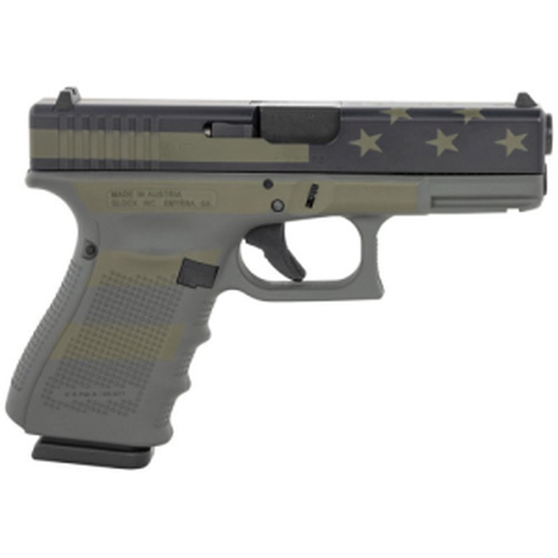 Glock G19 Gen4 Operator Flag 9mm 4.02" 15rd Pistol