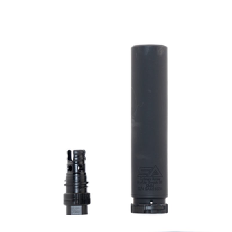 Sylvan Arms SA9TIR, 6.4" 9mm Suppressor, 1/2x28" QD Muzzle Device Included, Matte Black Cerakote Finish - SA9TIR