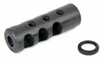 Tacfire .223/.556 1/2inX28 Thread Full Size Muzzle Brake w/Crush Washer Black
