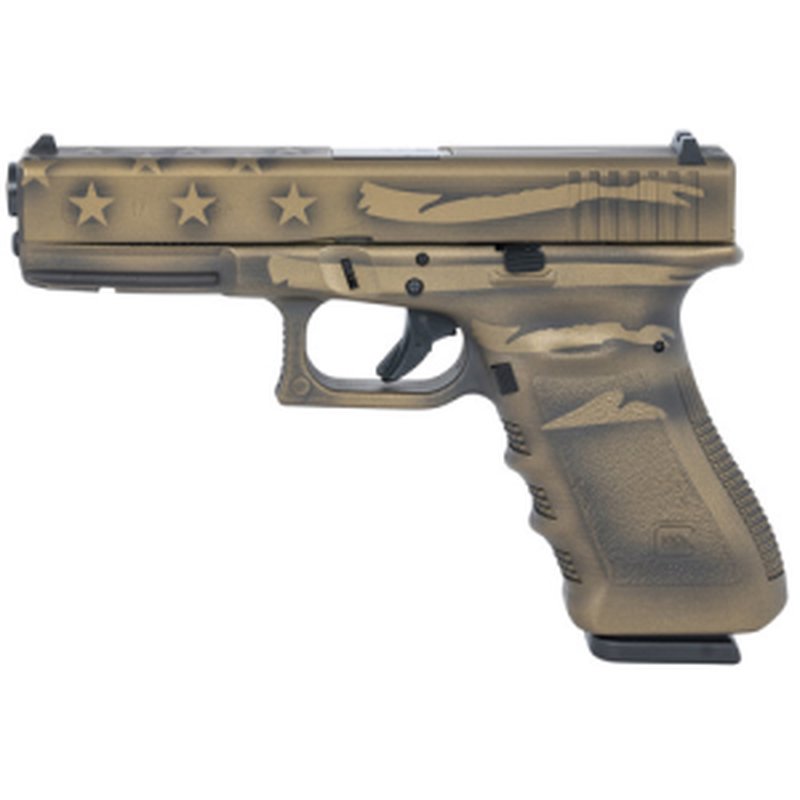 Glock G17 9mm 4.49 in 17rd Semi-Auto Pistol - Coyote Flag Cerakote