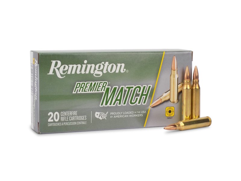 Remington RM223R1 Premier Match 223 Rem 69gr Sierra MatchKing Boat-Tail Hollow Point Ammunition