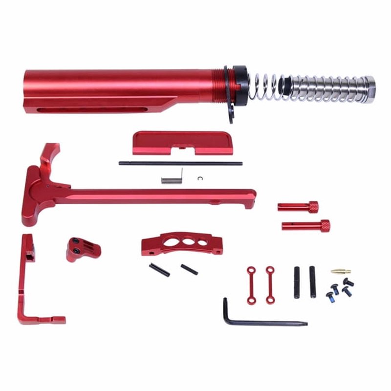 Guntec USA AR-15 Essentials Kit Anodized Red (AR-15 Upper Receiver Kit)