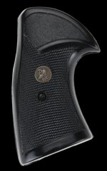 Pachmayr Black Rubber Checkered Grip for S&W K/L Square Butt Frame