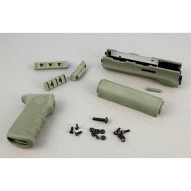 Hogue AK-47/AK-74 Longer Yugo OM Grip and Forend Kit, ODG (74218)