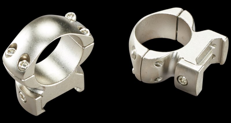 Weaver Mounts Grand Slam Scope Rings 1 Inch High Silver Cross-Lock