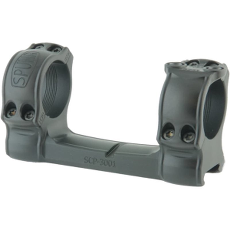 Spuhr 1 Piece Hunting Picatinny Scope Mount 30mm Rings Matte Black Medium