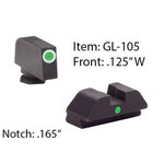 AmeriGlo i-Dot Tritium Night Sights Set for Glock 17 - Green Dot Front/Rear