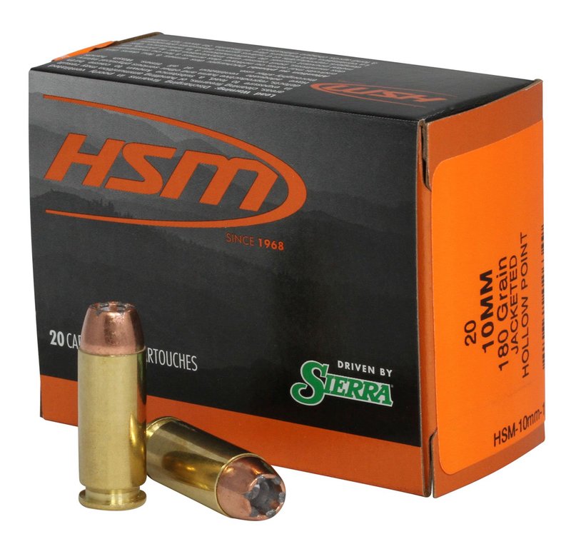 HSM Pro Pistol 10mm Handgun Ammunition 20 Rounds BX HST Jacketed Hollow Point