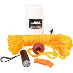 Lost Creek PaddleSports Safety Kit (White) — LED Flashlight, Whistle, Rope & Buoy