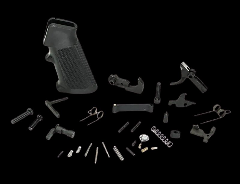 White Label Armory AR-15 Complete Lower Parts Kit Mil-Spec Phosphate Finish Black