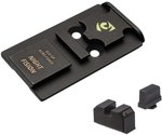 Night Fision Glock MOS Aimpoint ACRO Optic Plate + Blacked-Out Sights