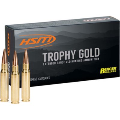 HSM Trophy Gold .338 Lapua Magnum 300gr Berger Match OTM JHP 20rd
