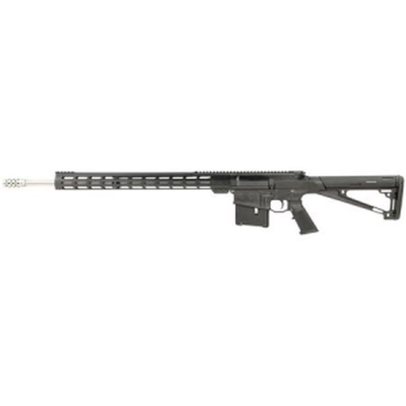 Great Lakes Firearms AR-10 7mm Remington Magnum Semi-Auto Rifle with Hogue OverMold Black Synthetic Stock
